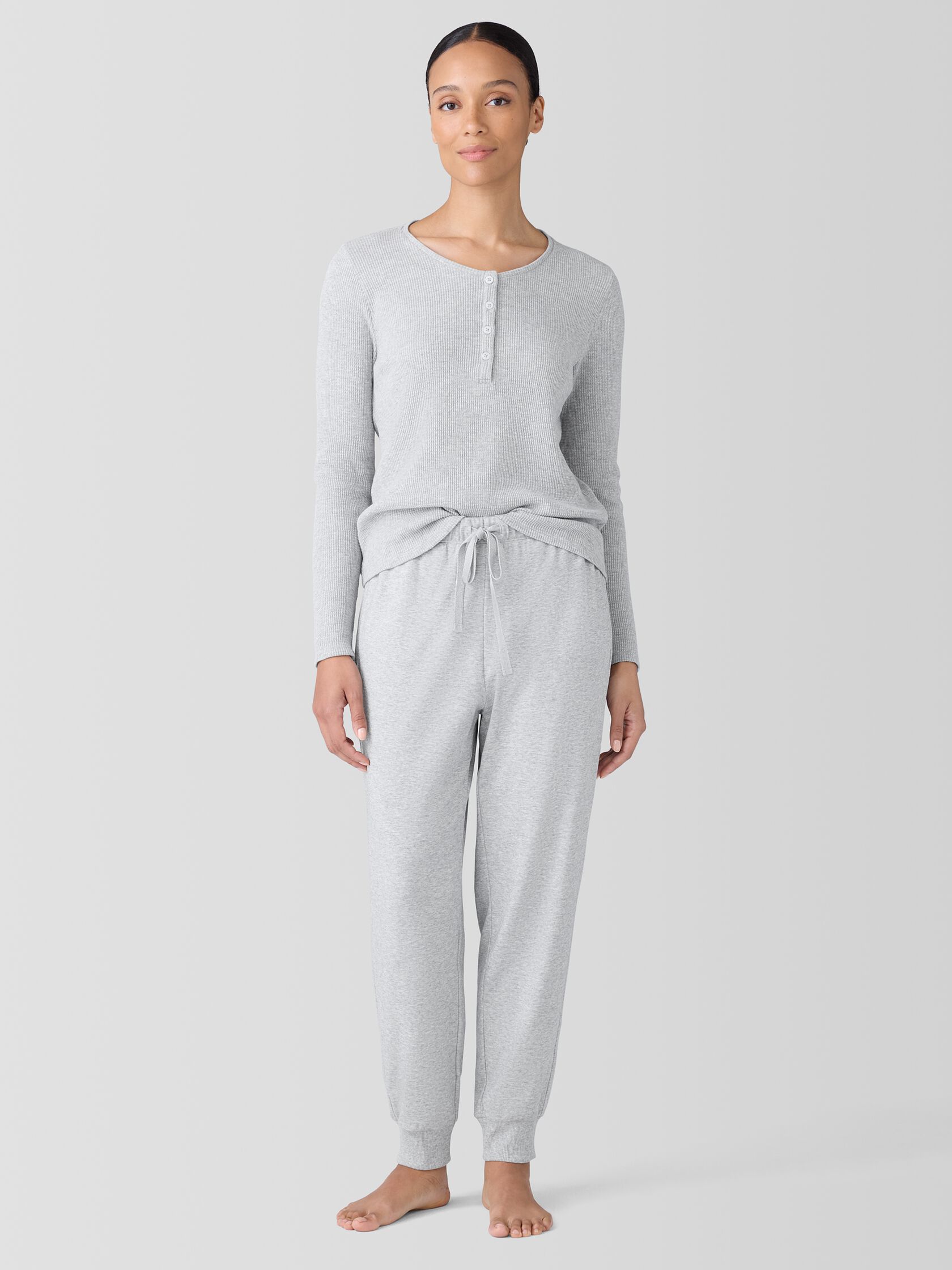 M&eacute;lange Organic Cotton Interlock Jogger Sleep Pant