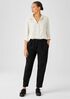 Soft Twill Pleated Tapered Pant