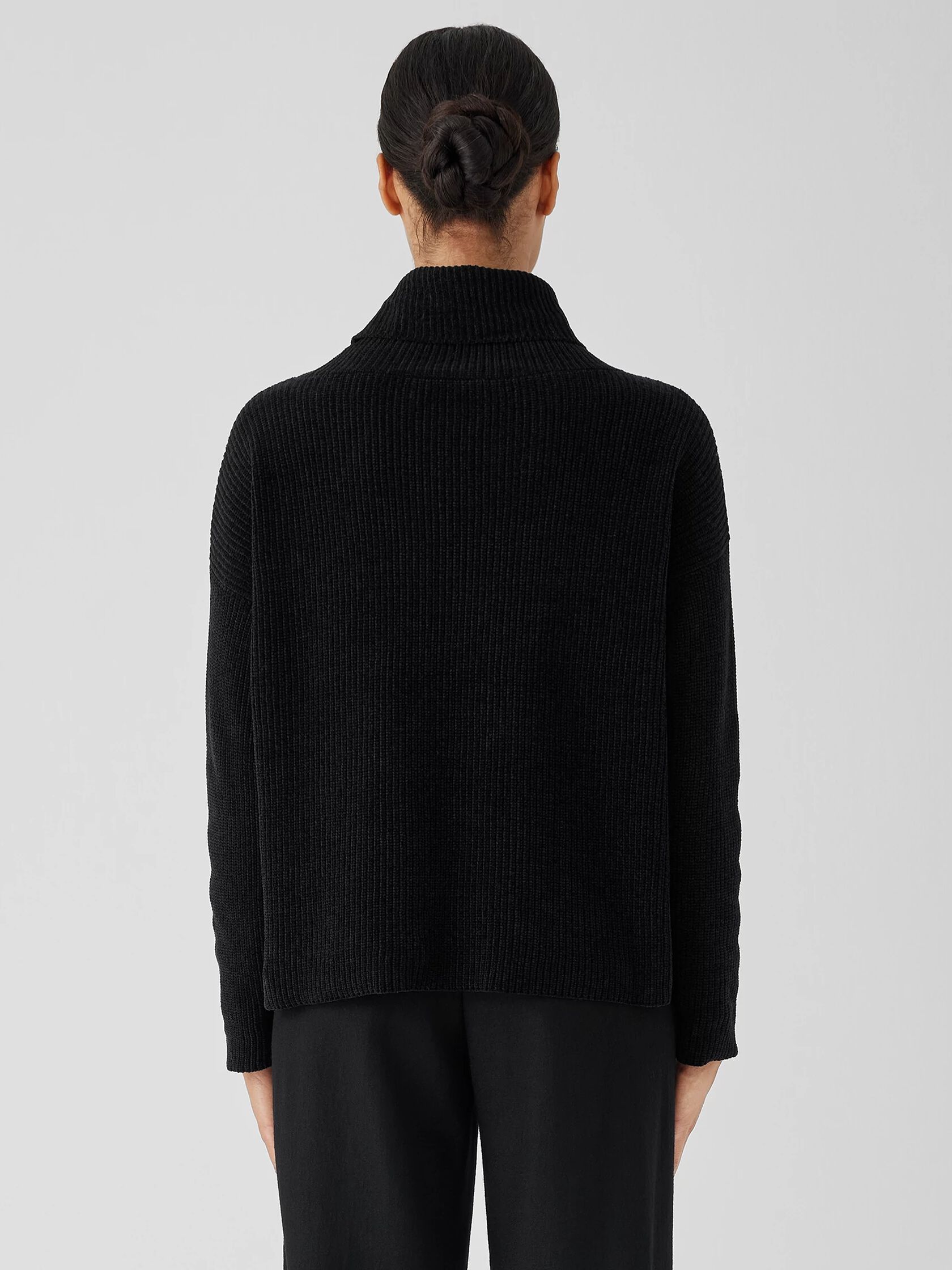 Organic Cotton Chenille Turtleneck Top