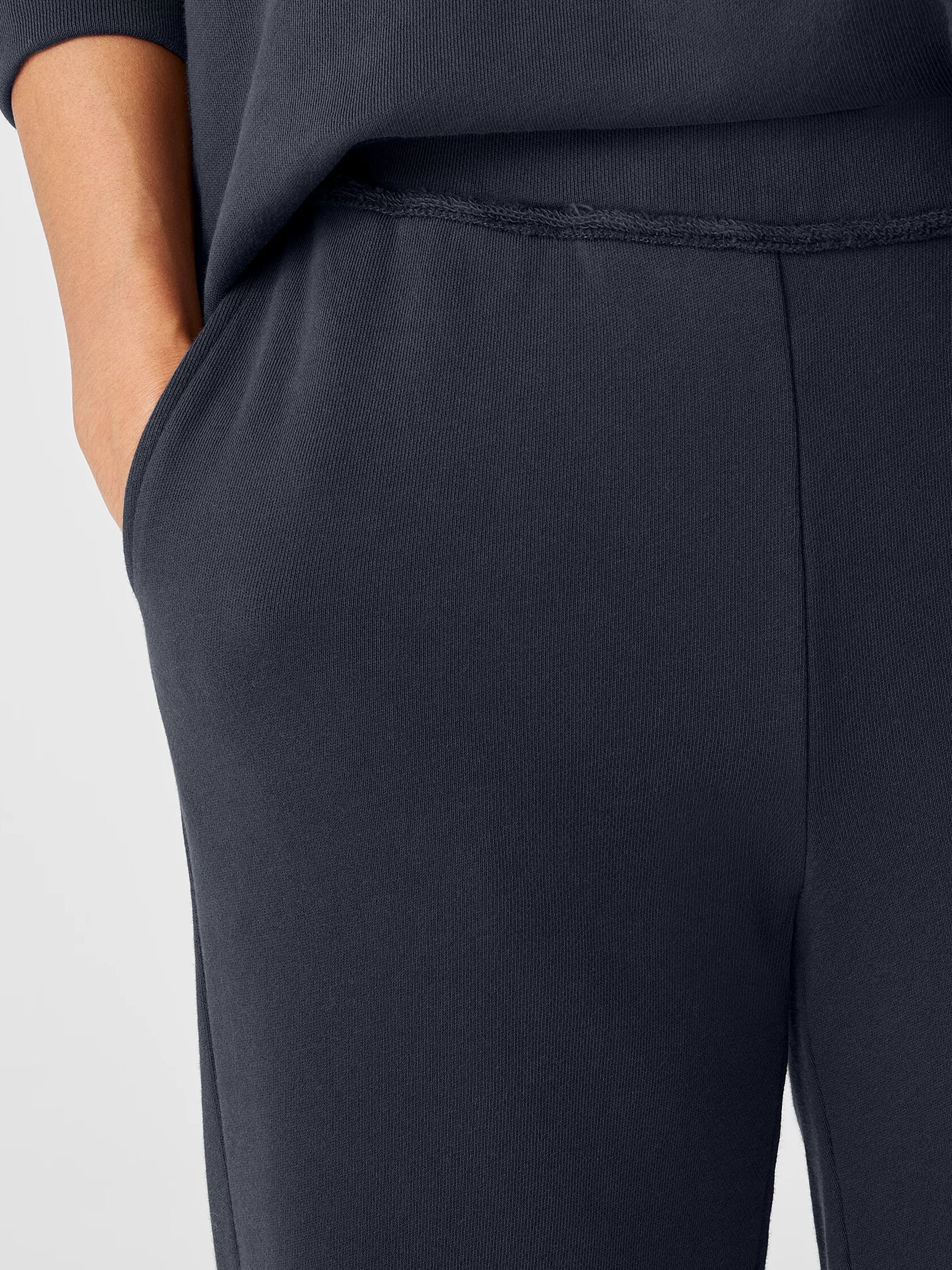 Organic Cotton French Terry Straight Pant