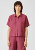 Washed Organic Linen Delave Short-Sleeve Shirt