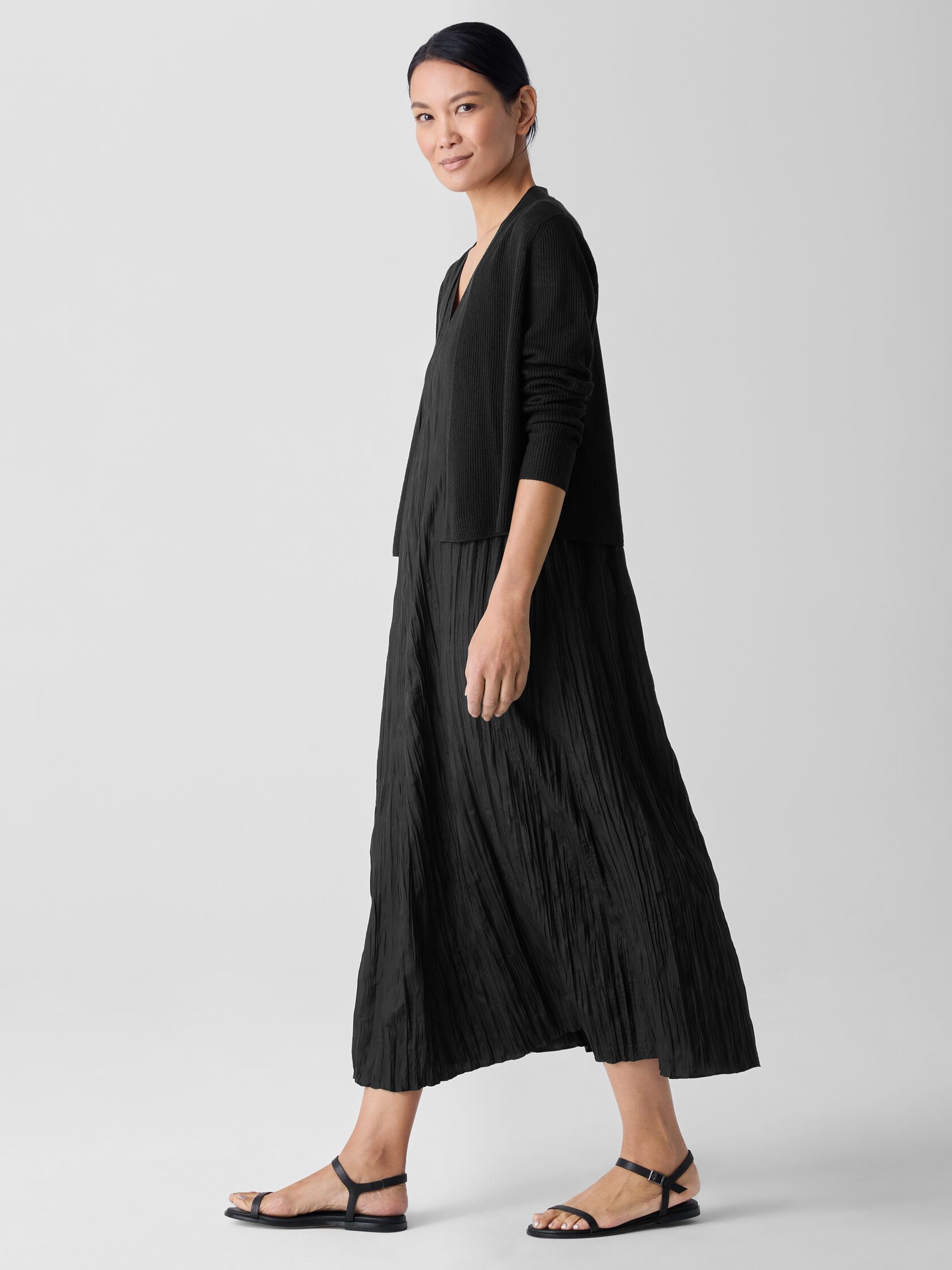 Organic Linen Cotton Cropped Cardigan