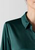 Stretch Silk Charmeuse Classic Collar Shirt
