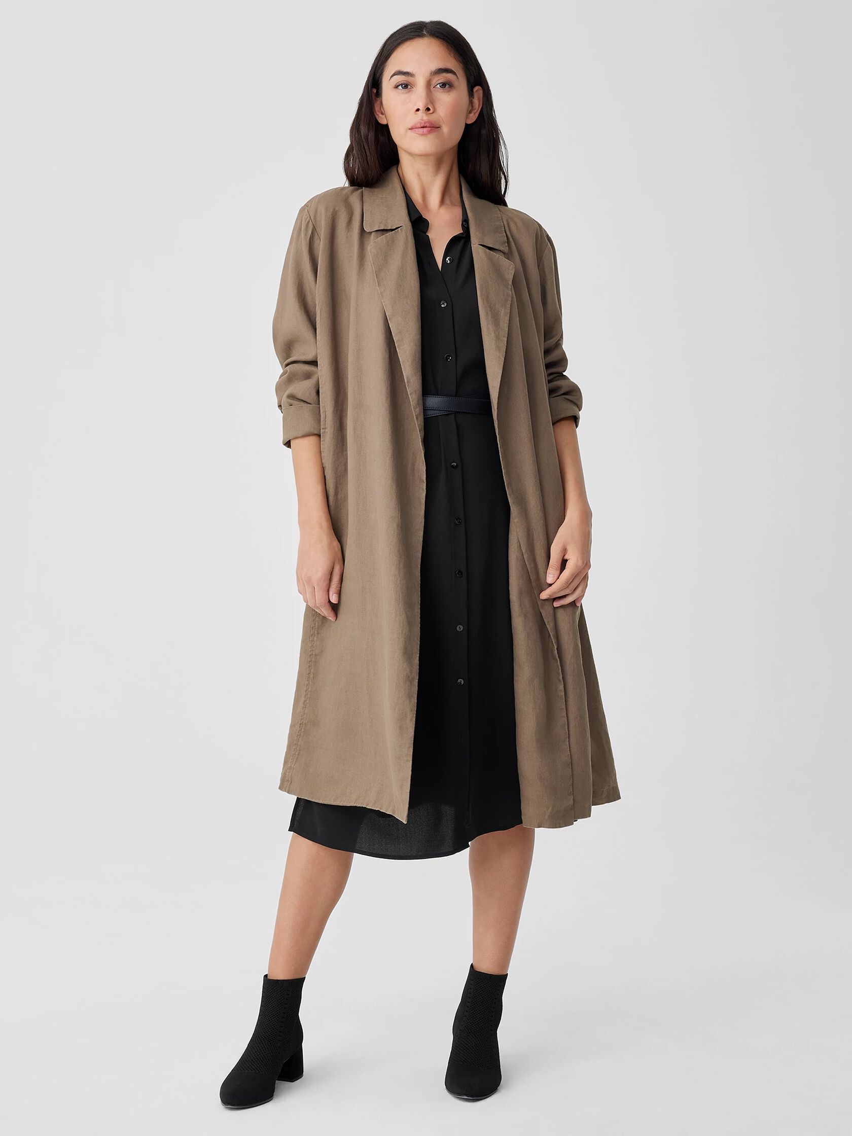 Organic Linen Trench Coat