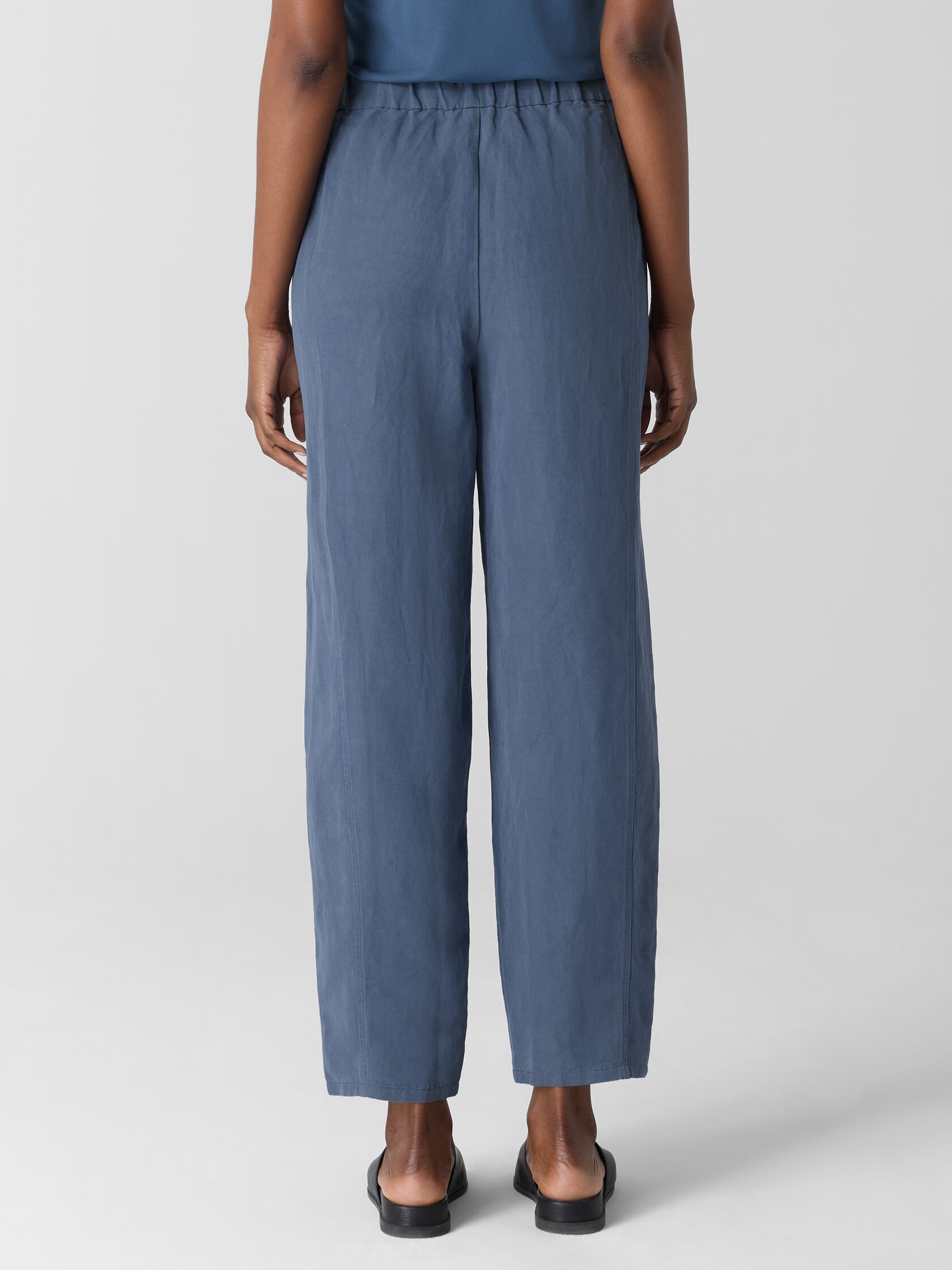 Linen Silk Twill Lantern Pant