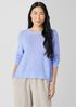 Organic Linen Cotton Slub Crew Neck Top
