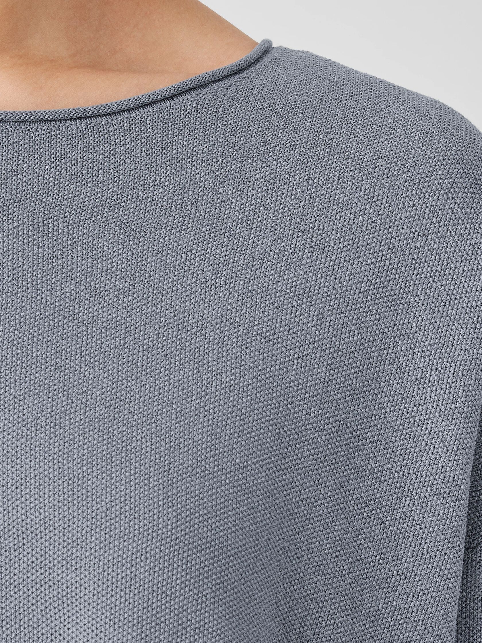 Organic Linen Cotton Jewel Neck Box-Top