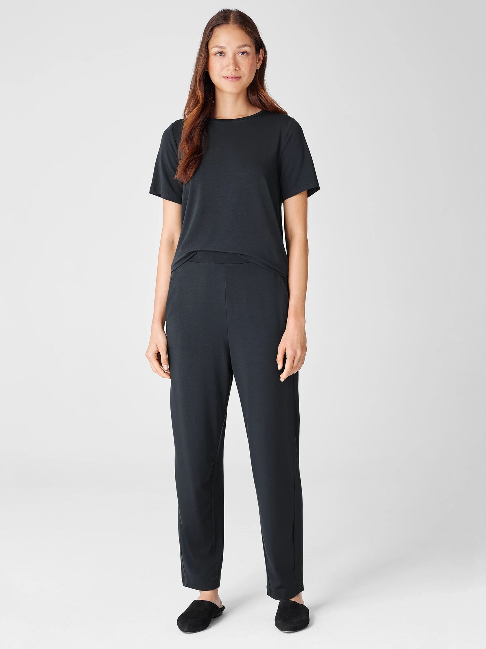 Stretch Jersey Knit Slouchy Pant