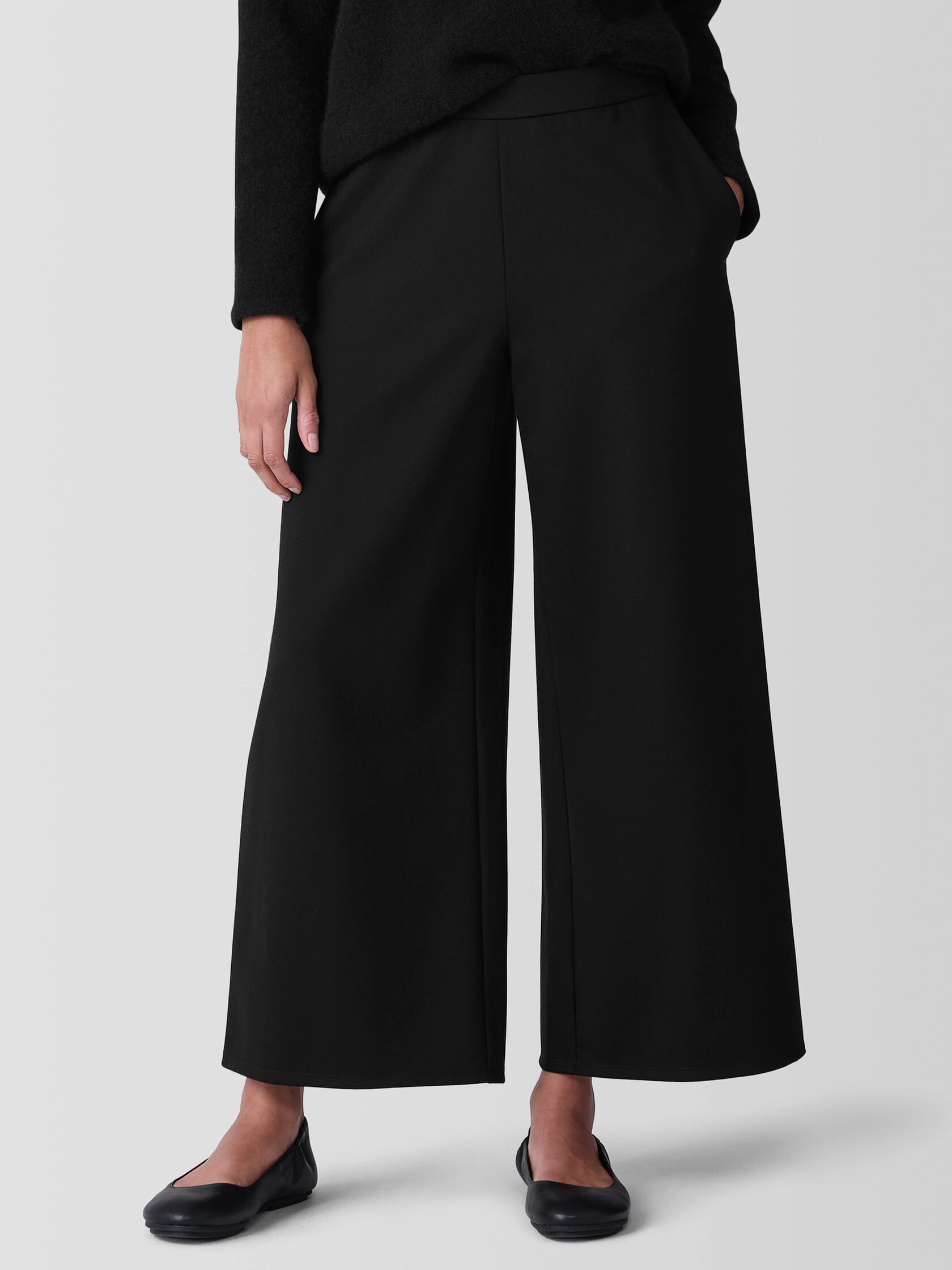 Lightweight Ponte Wide-Leg Pant