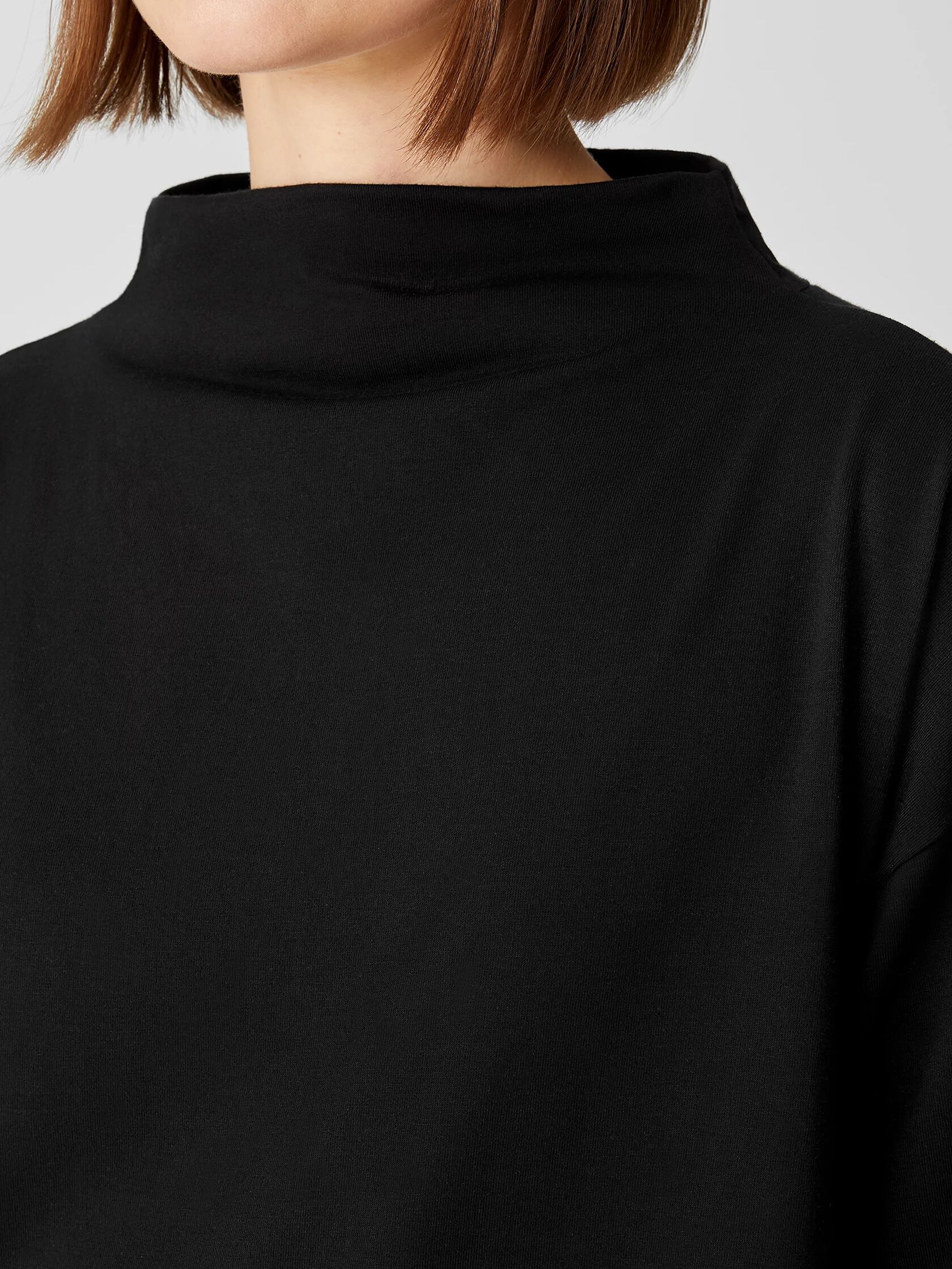 Traceable Organic Cotton Jersey Funnel Neck Top