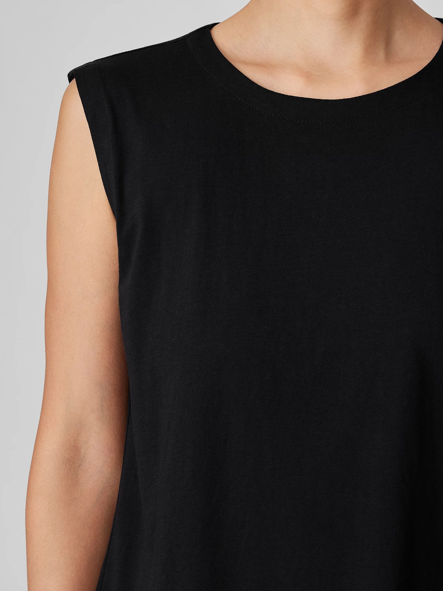 Organic Pima Cotton Jersey Round Neck Tank