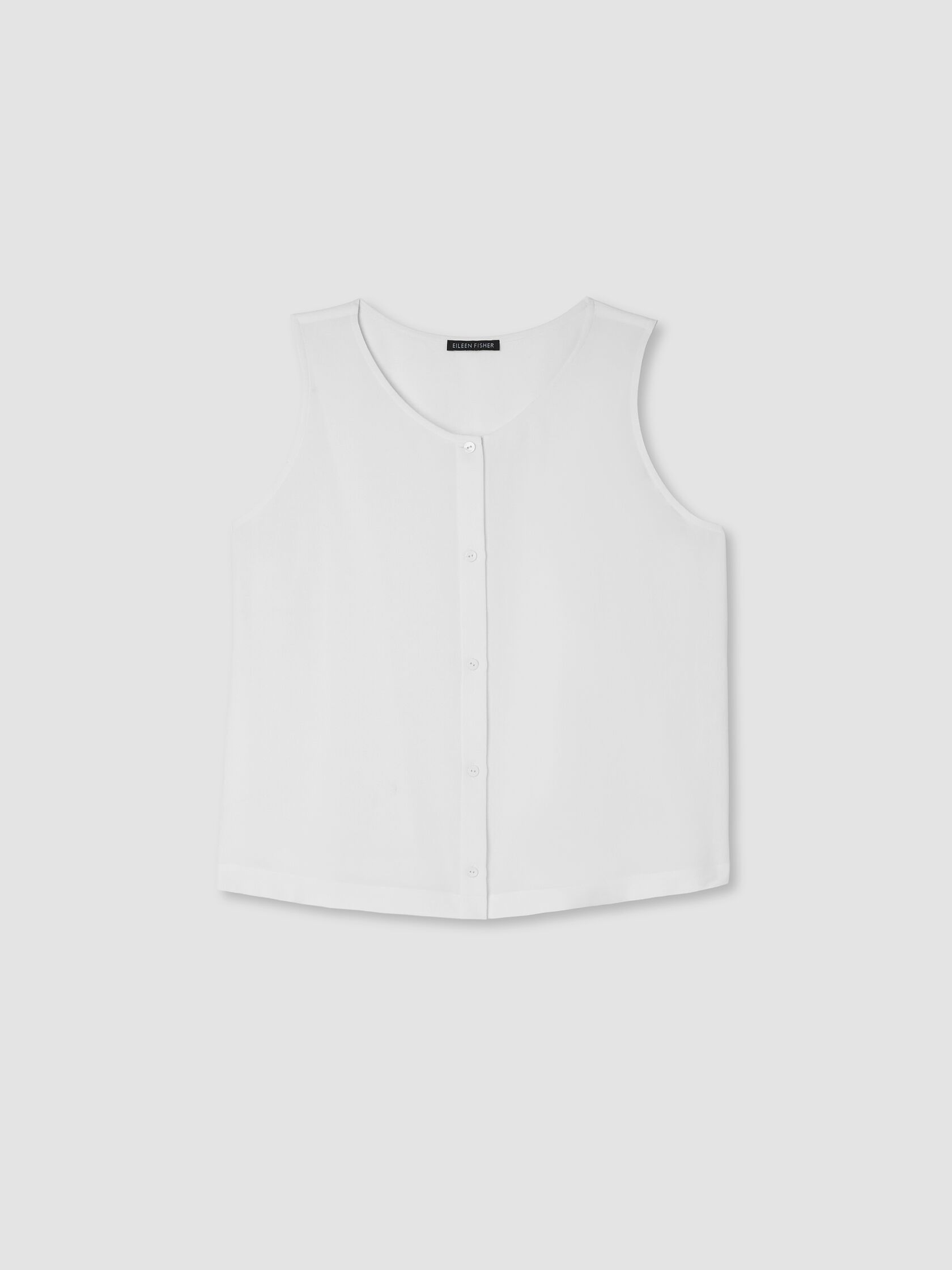 Silk Georgette Crepe Round Neck Vest