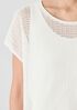 Organic Cotton Cord Sheen Jewel Neck Top