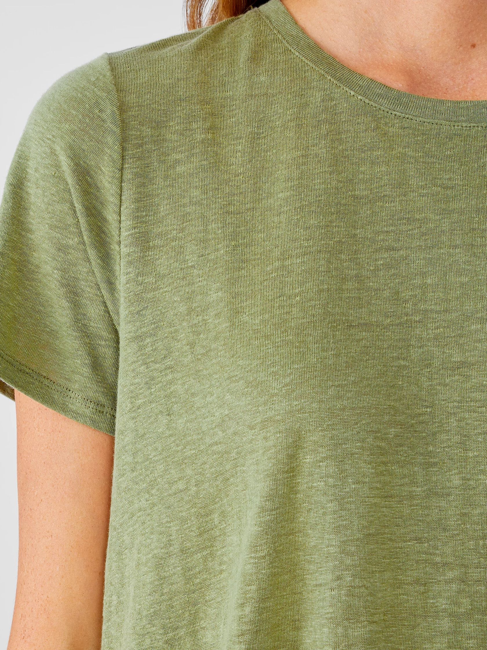 Organic Linen Jersey Crew Neck Tee