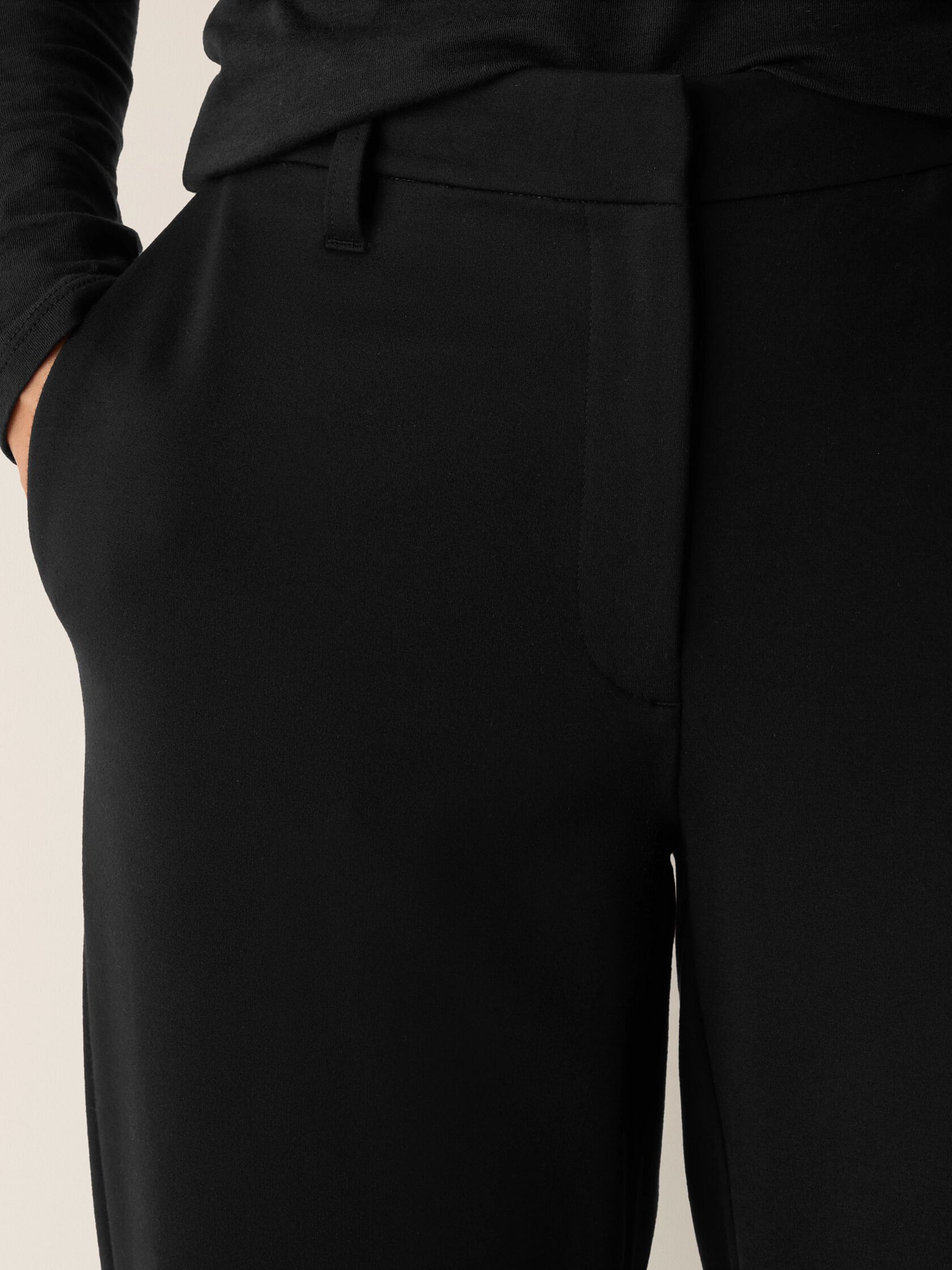 Washable Flex Ponte Tapered Trouser Pant