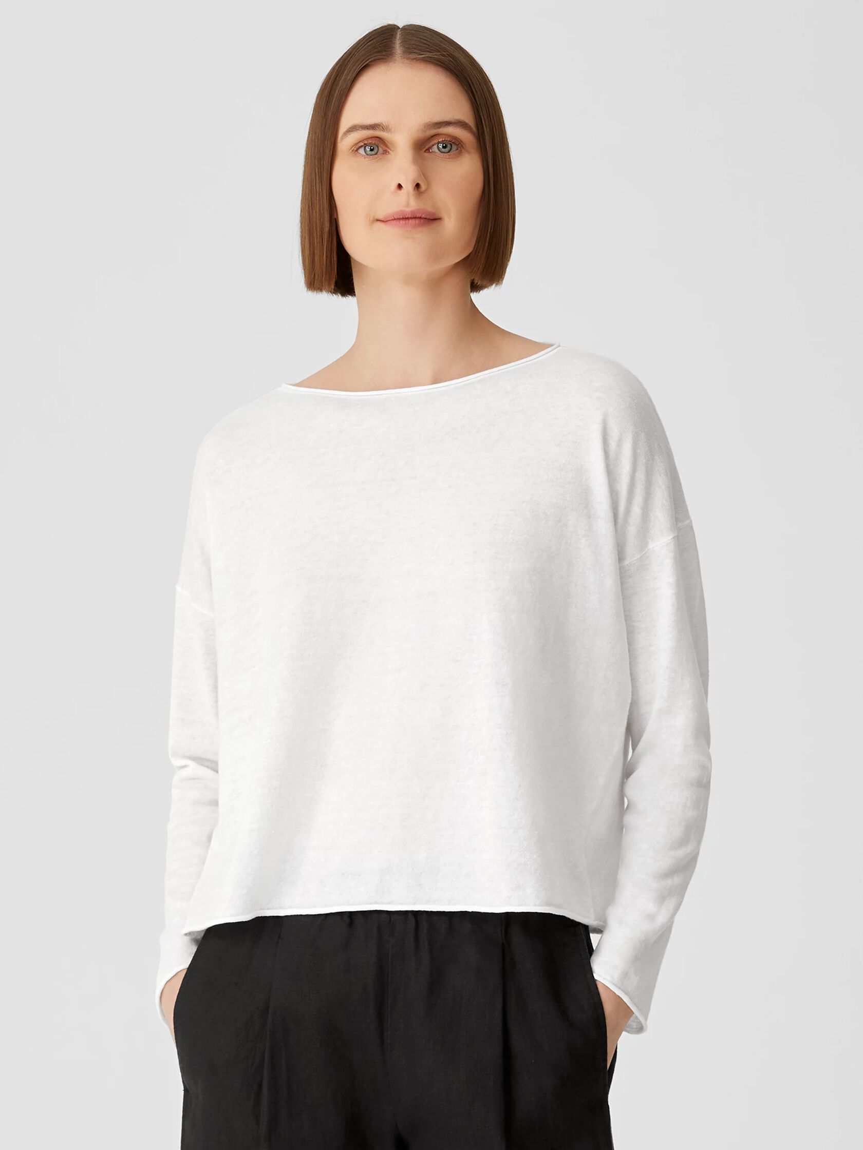 Organic Linen Cotton Jersey Box-Top