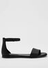 Razz Tumbled Leather Ankle-Strap Sandal