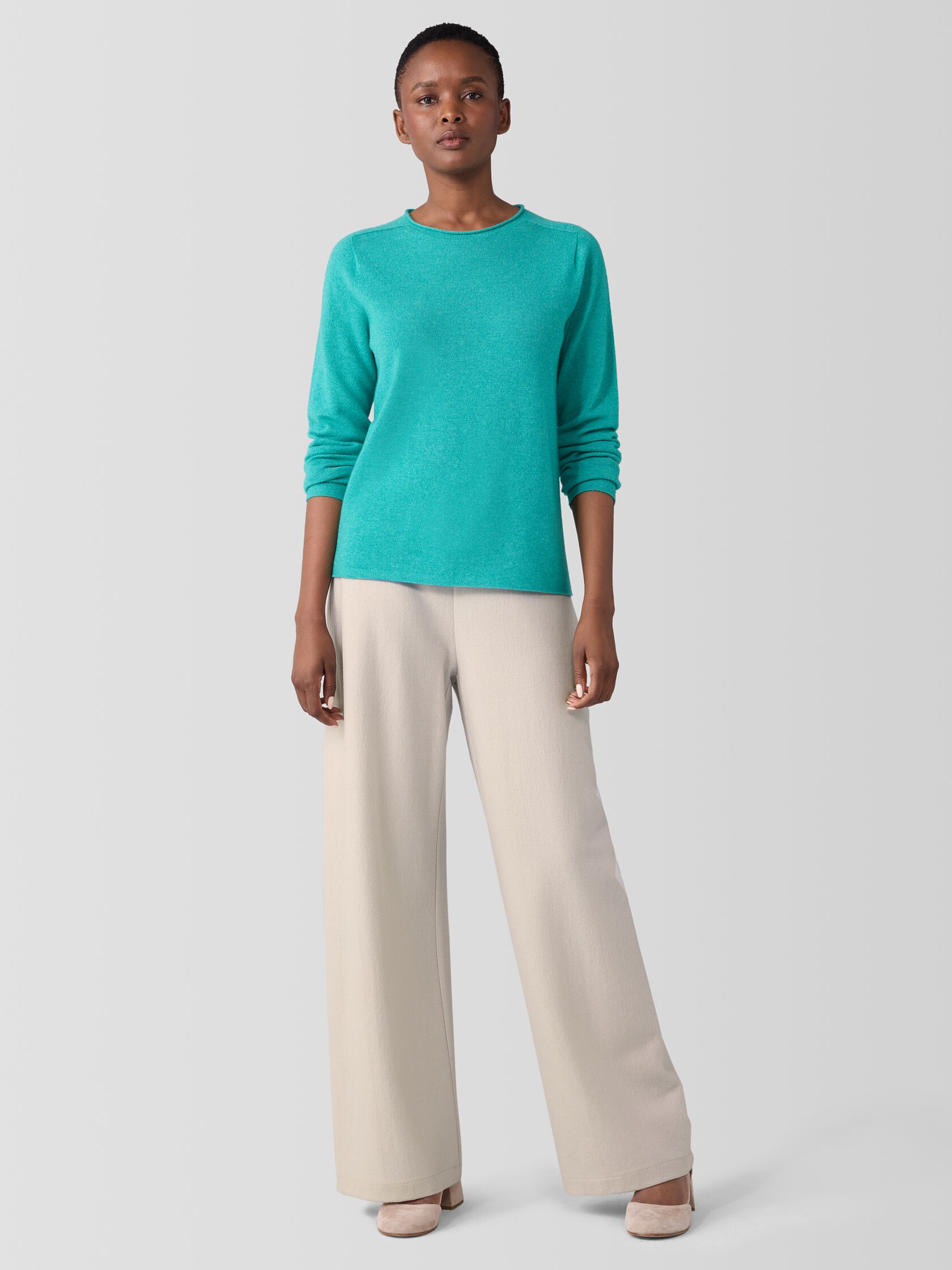 Italian Cashmere Crew Neck Top