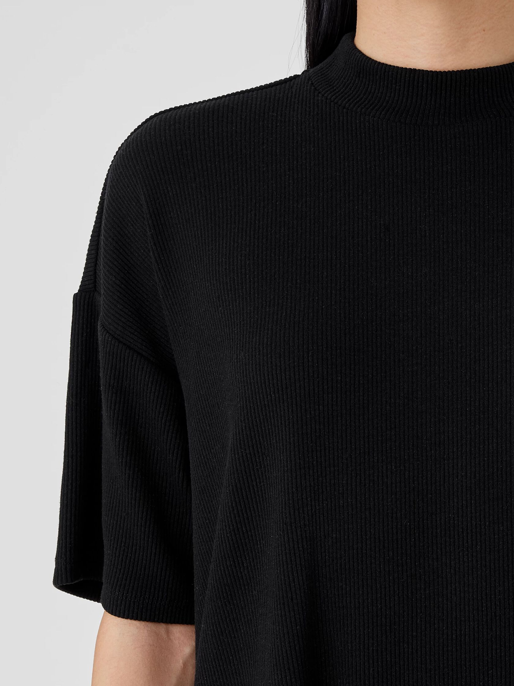 Ribbed Organic Cotton Blend Top