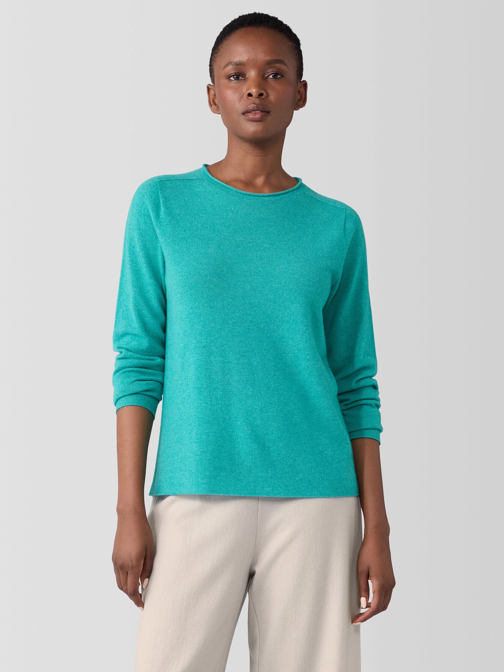 Italian Cashmere Crew Neck Top