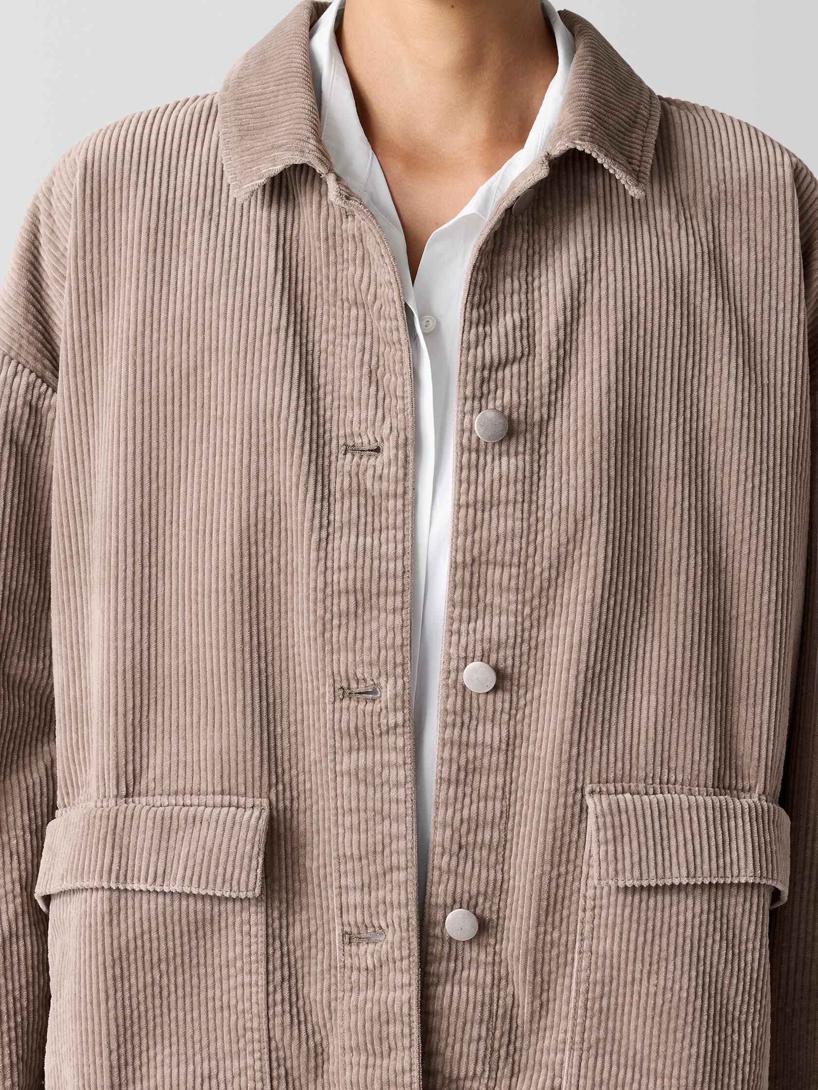 Organic Cotton Corduroy Classic Collar Jacket