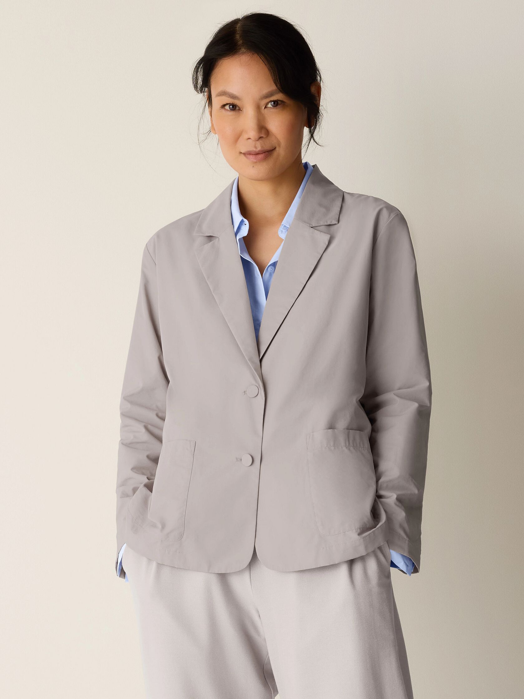 Light Cotton Nylon Blazer