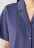 Organic Cotton Interlock Notch Collar Sleep Shirt