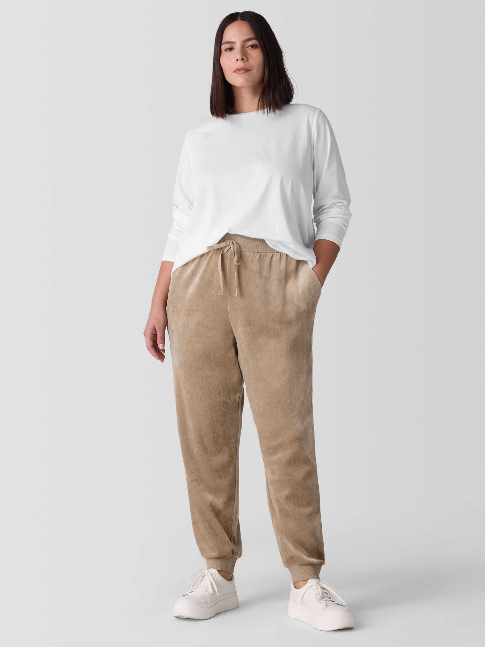 Cozy Velour Knit Jogger Pant