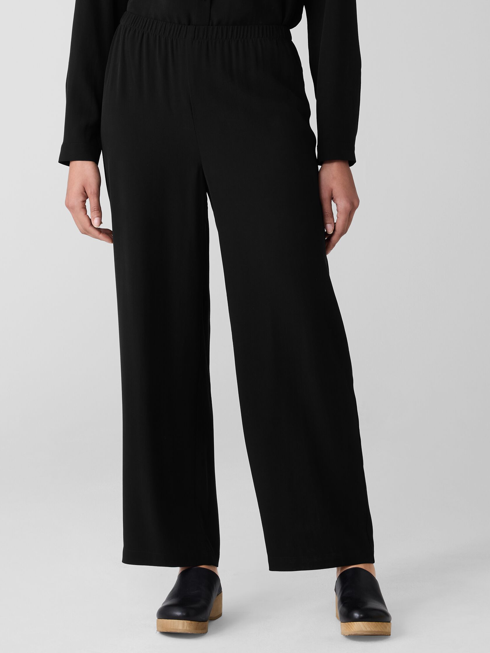 Silk Georgette Crepe Straight Pant