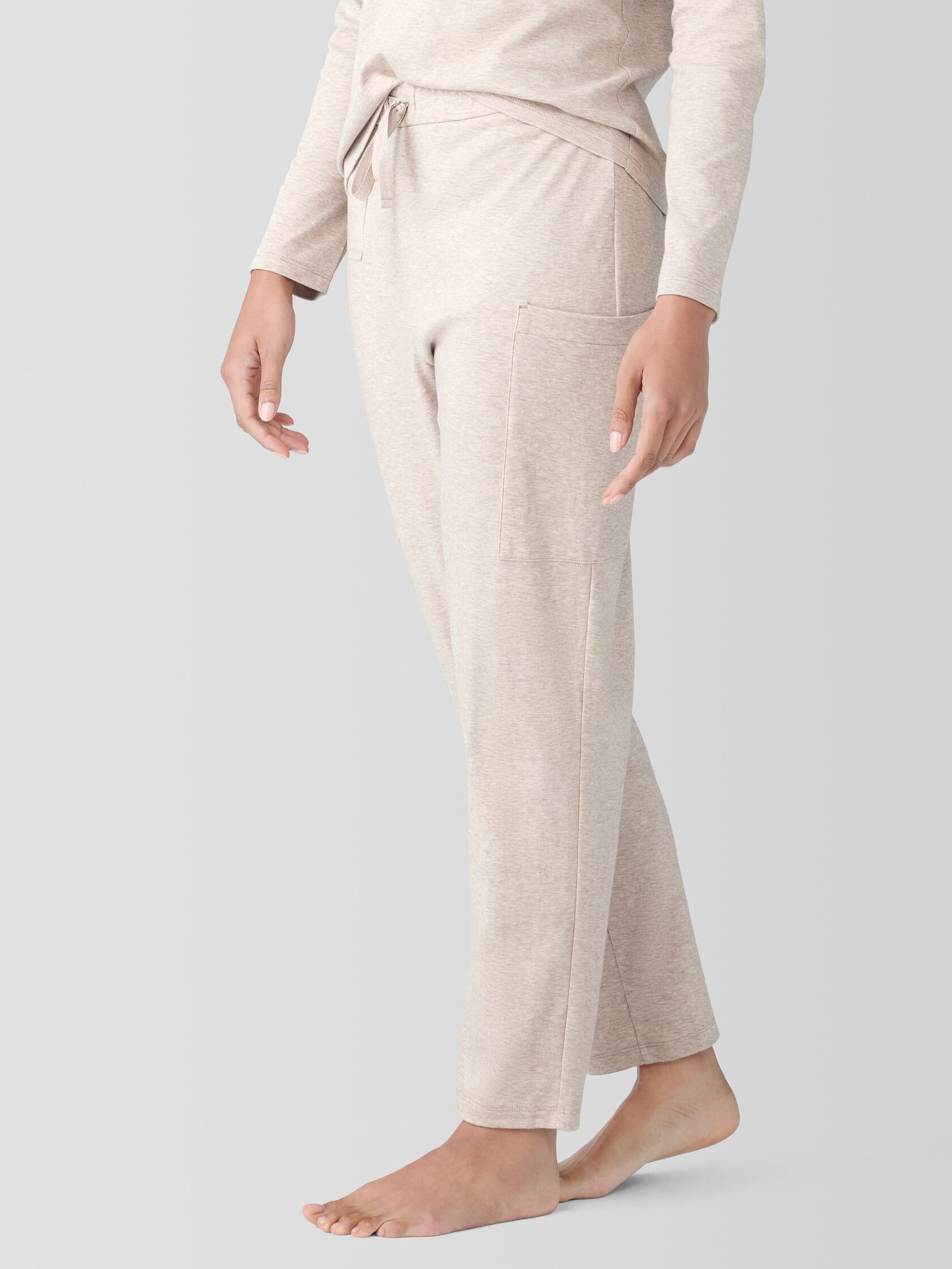 M&eacute;lange Organic Cotton Interlock Slouchy Sleep Pant