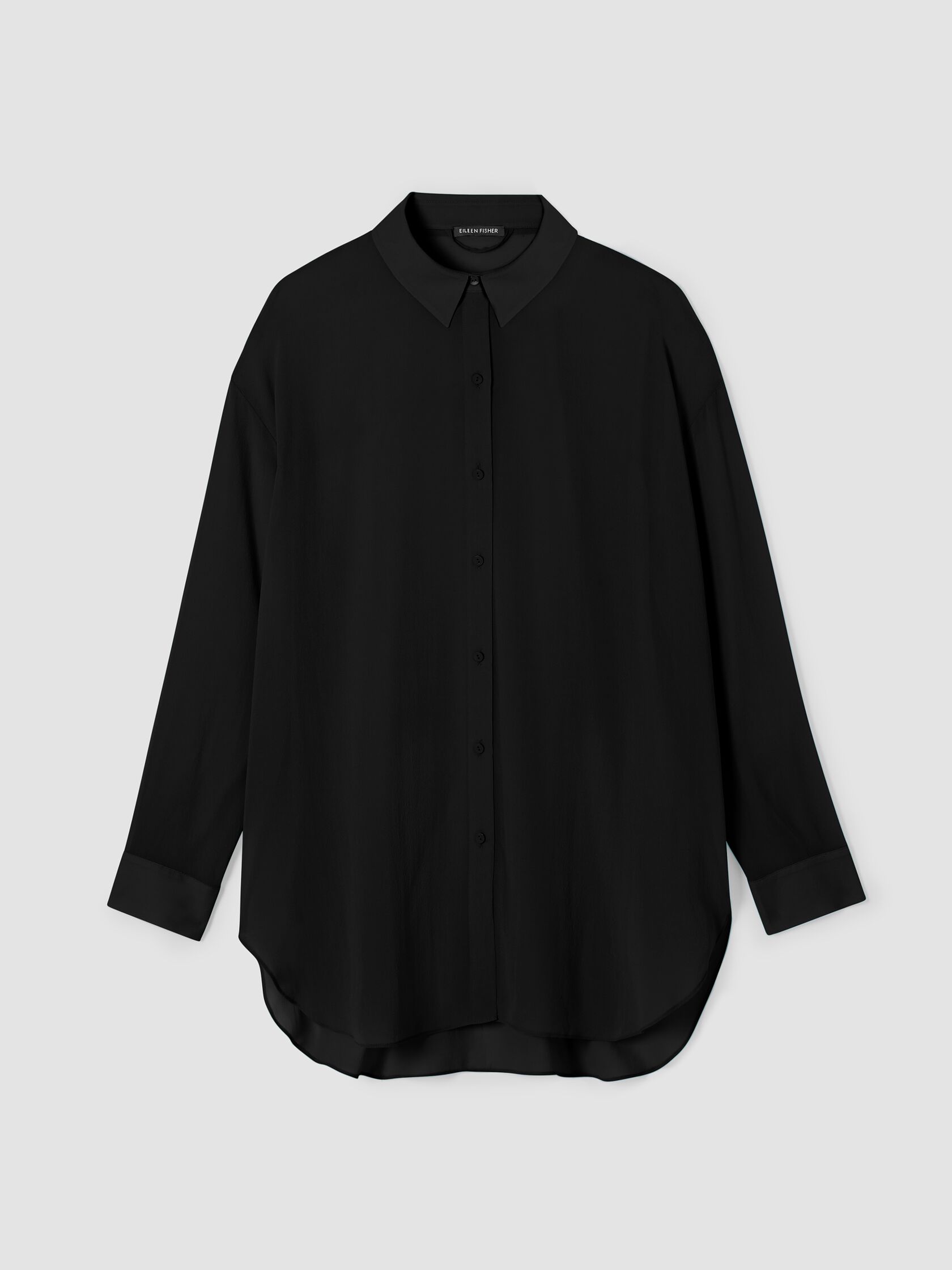 Sheer Silk Georgette Belted Shirt