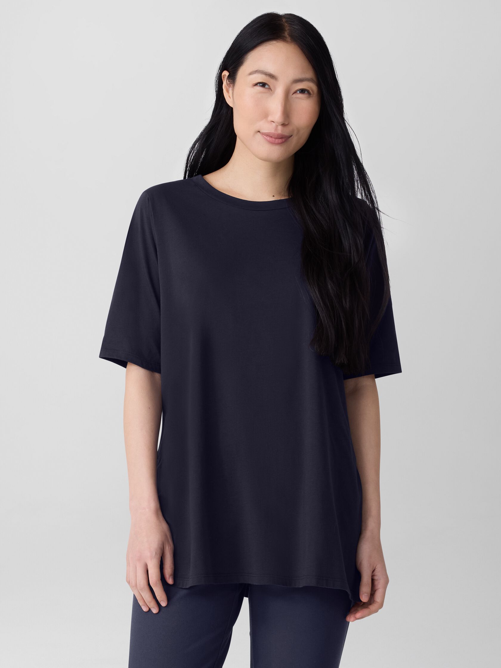 Organic Pima Cotton Jersey Long Tee