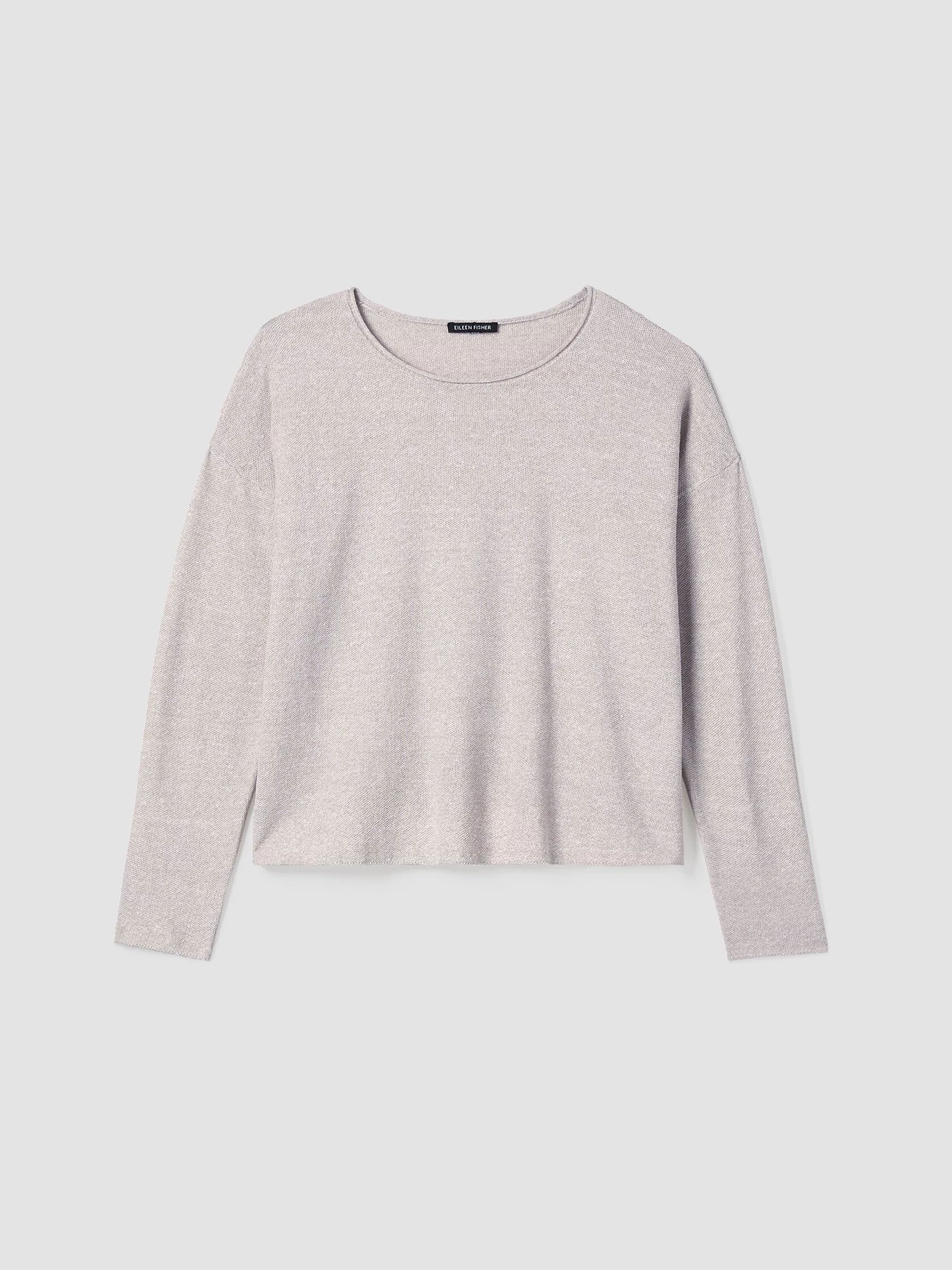 Organic Linen Cotton Jewel Neck Box-Top