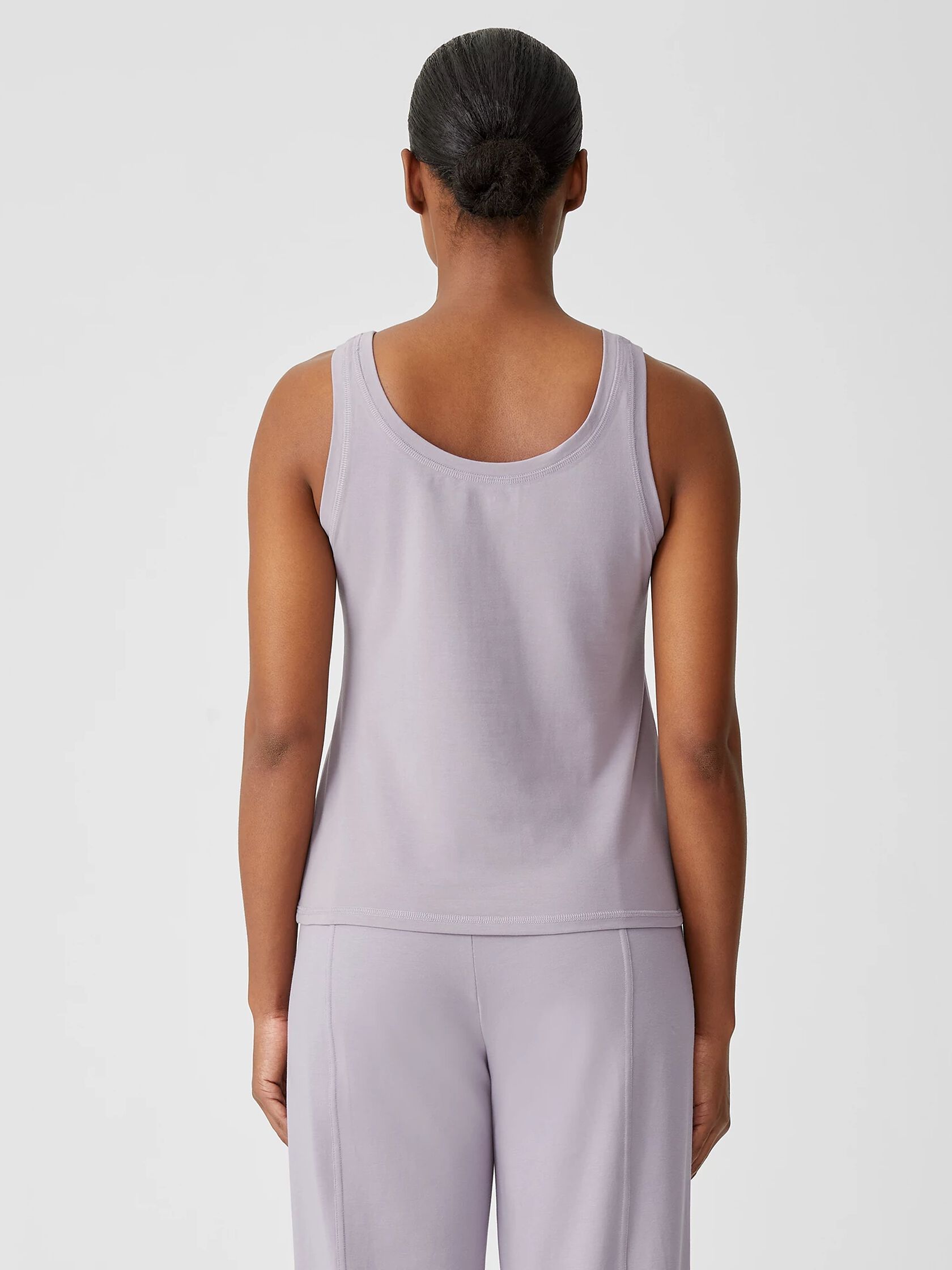 Organic Pima Cotton Stretch Jersey Scoop Neck Tank