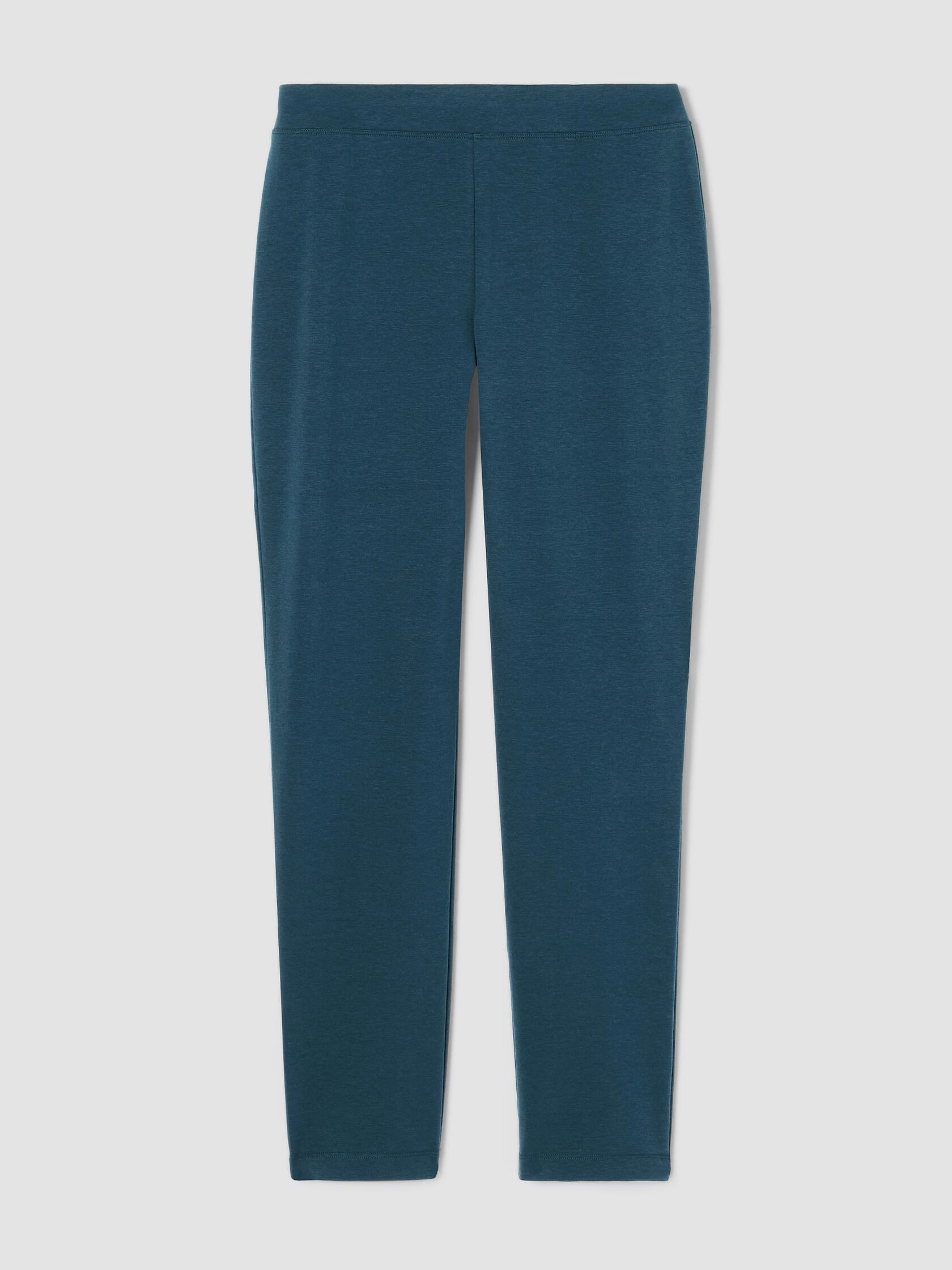 Cotton Blend Ponte Slim Pant