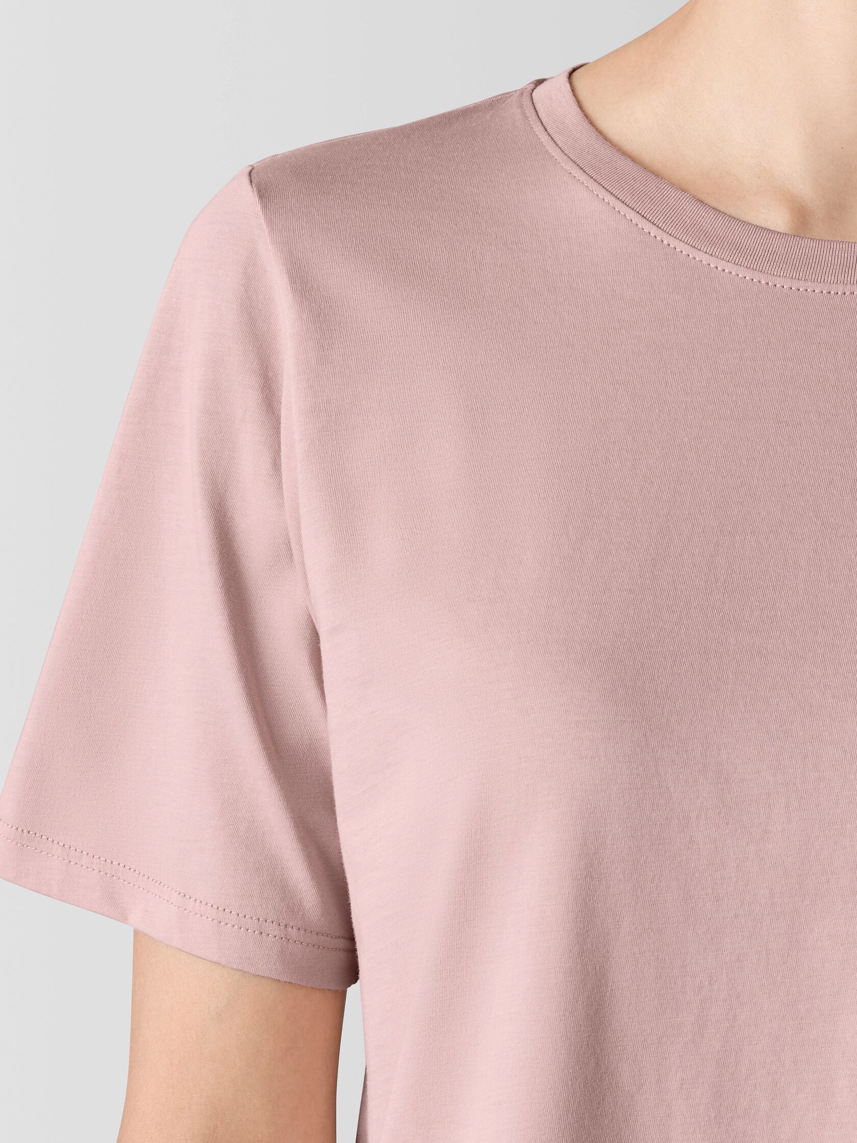 Organic Pima Cotton Jersey&nbsp;Round Neck Tee