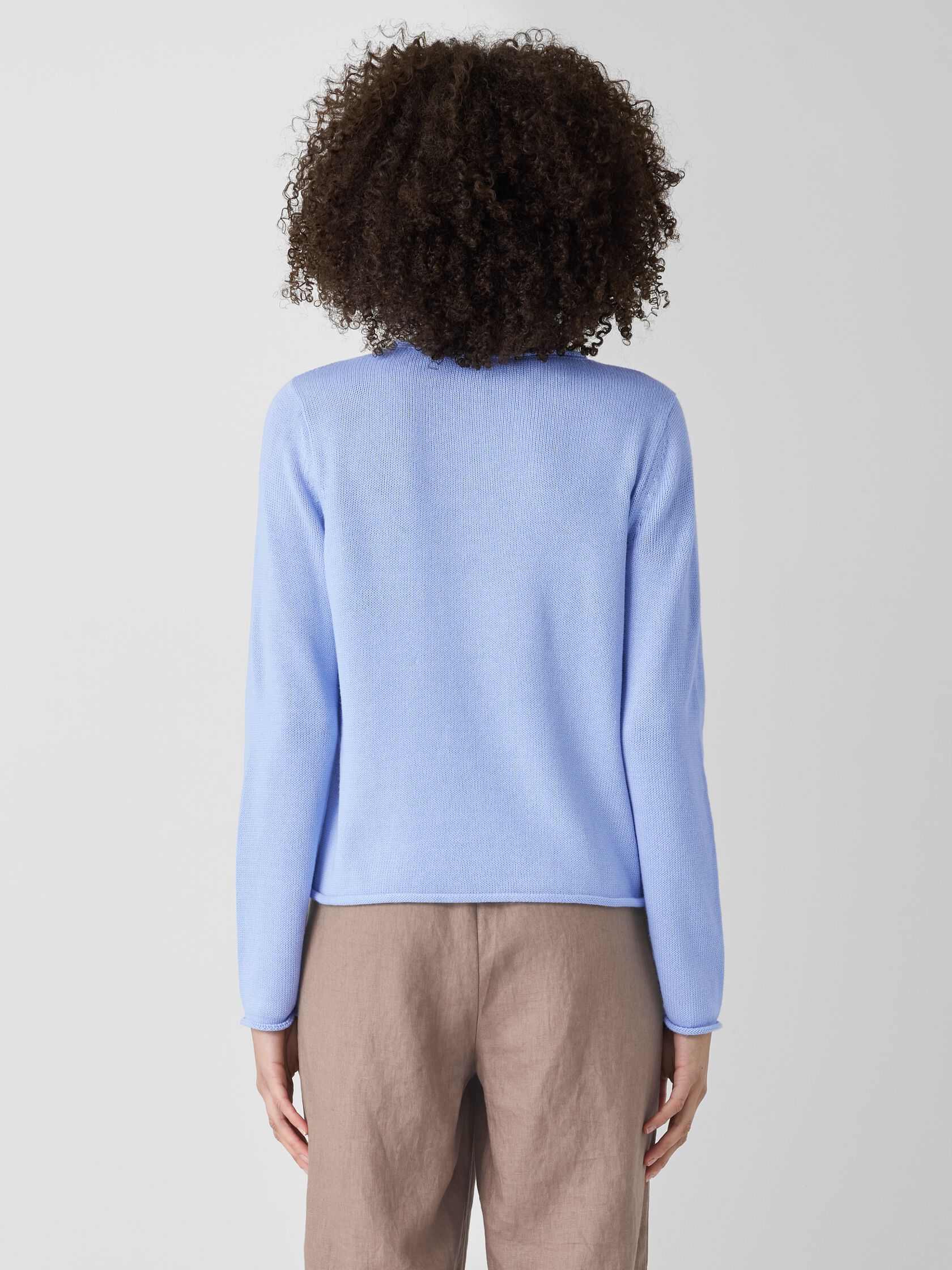 Peruvian Cotton Blend Jewel Neck Top