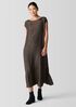 Textured Silk Jacquard Bateau Neck Dress