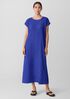 Woven Pliss&eacute; Round Neck Dress