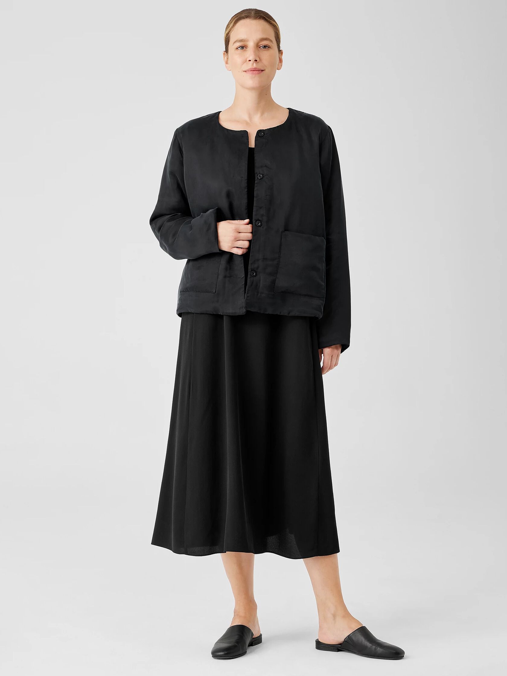 Sandwashed Cupro&nbsp;Padded Jacket