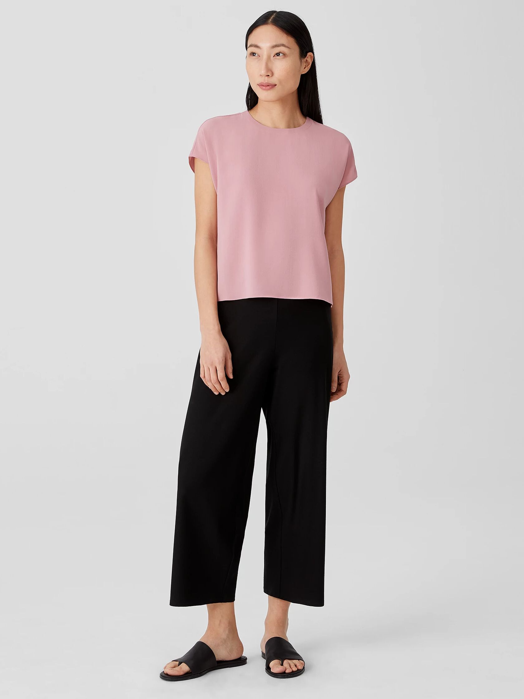 Silk Georgette Crepe Square Top