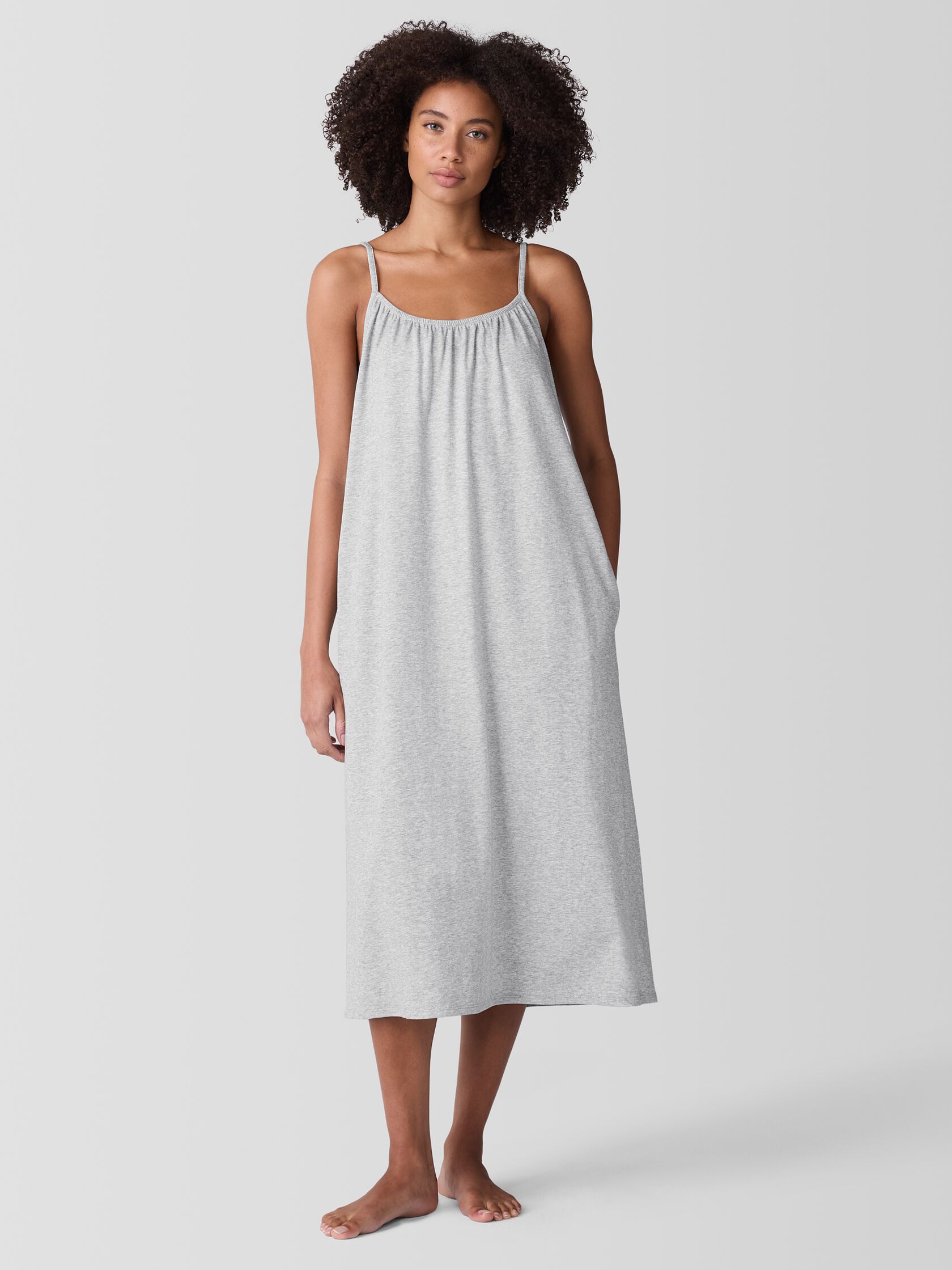 M&eacute;lange Organic Cotton Interlock Cami Sleep Dress