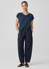 Puckered Organic Linen&nbsp;Lantern Pant