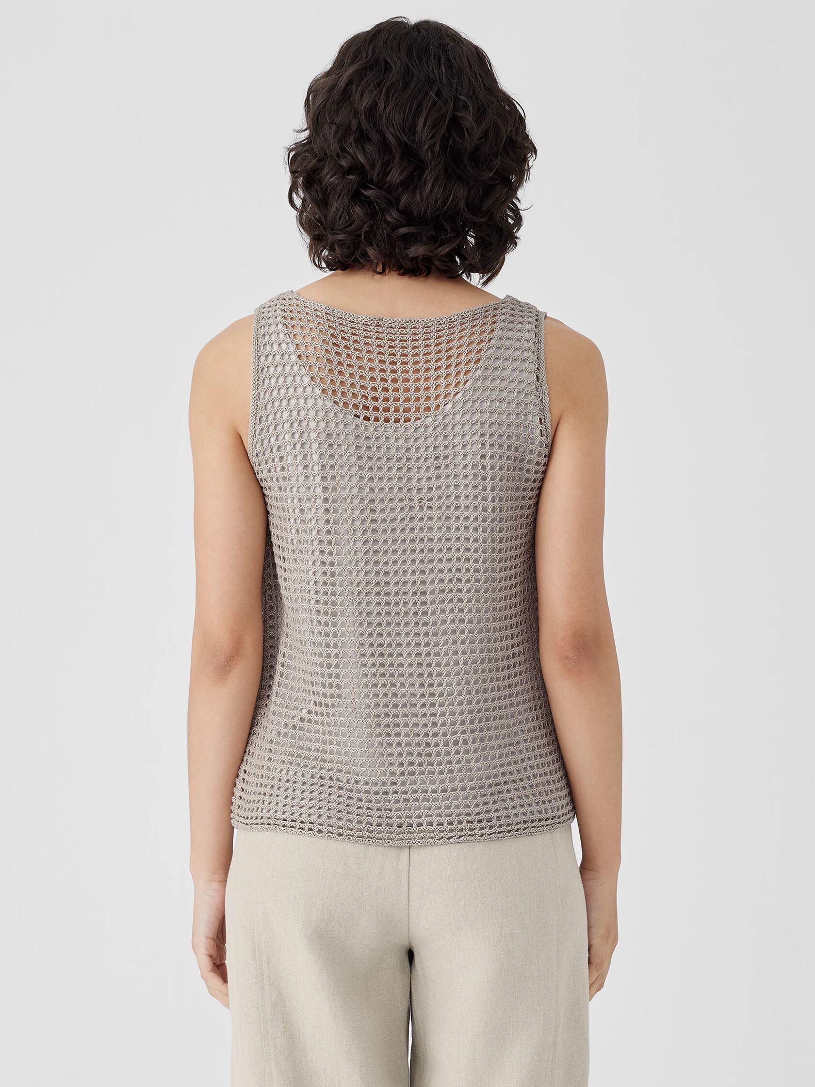 Organic Linen D&eacute;lav&eacute; Round Neck Tank