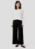 Stretch Jersey Knit Wide-Leg Pant