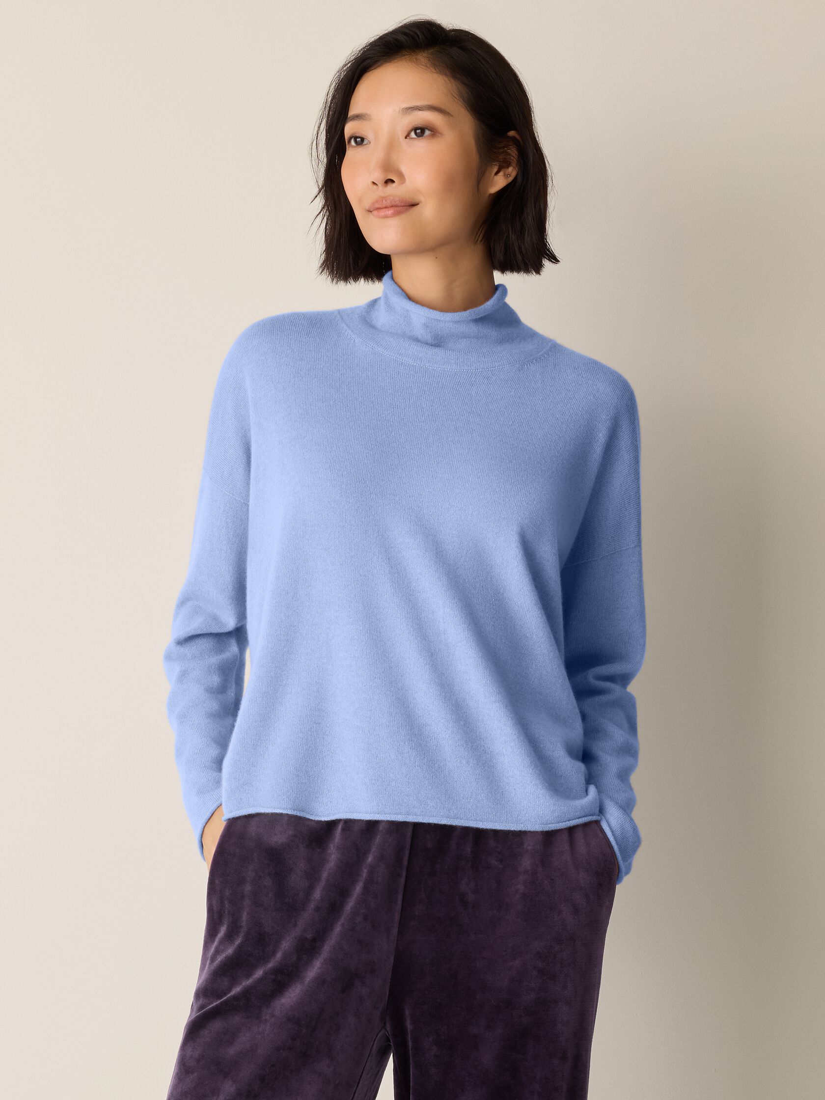 Italian Cashmere Turtleneck Top
