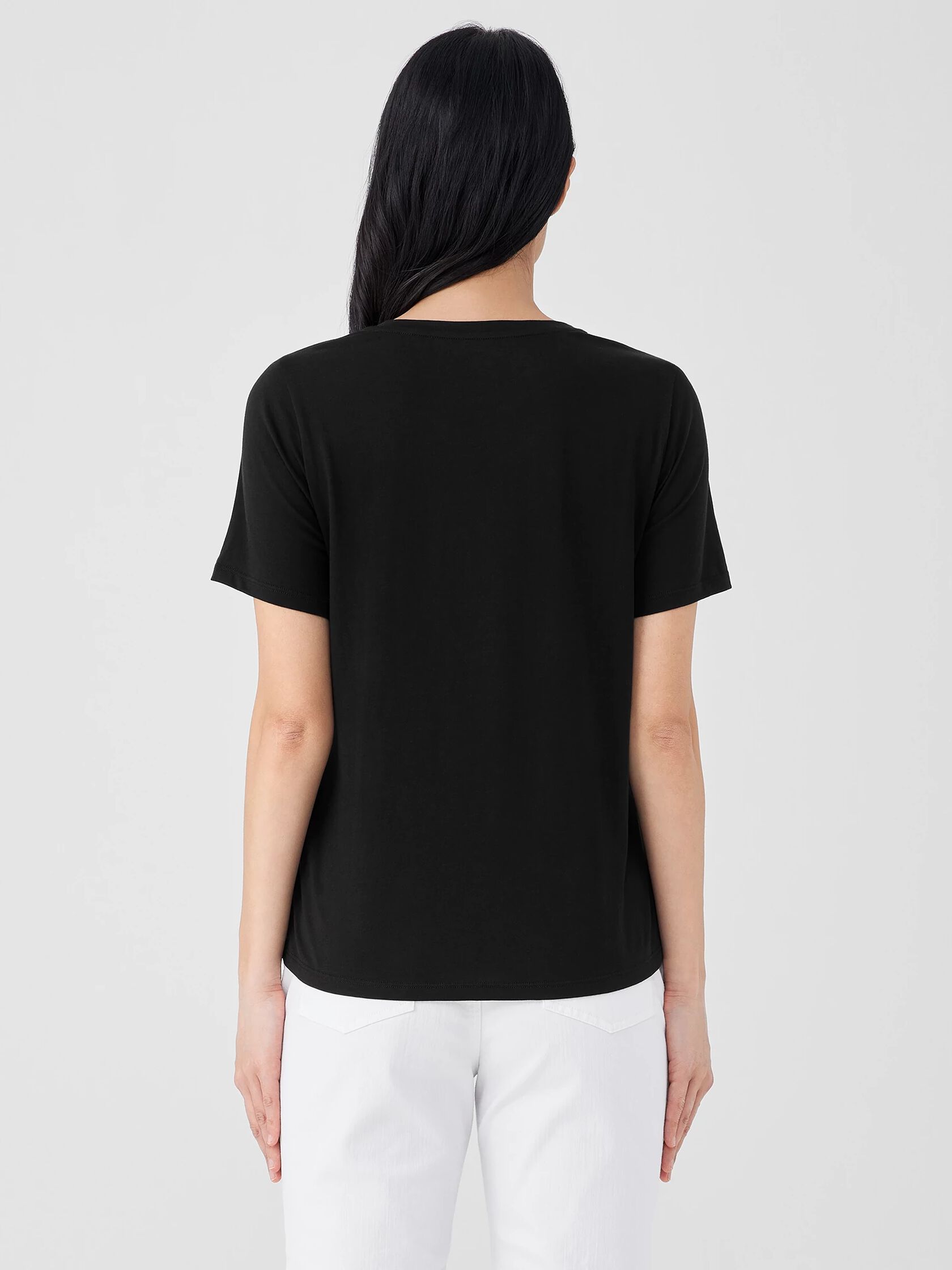 Organic Pima Cotton Jersey Round Neck Tee