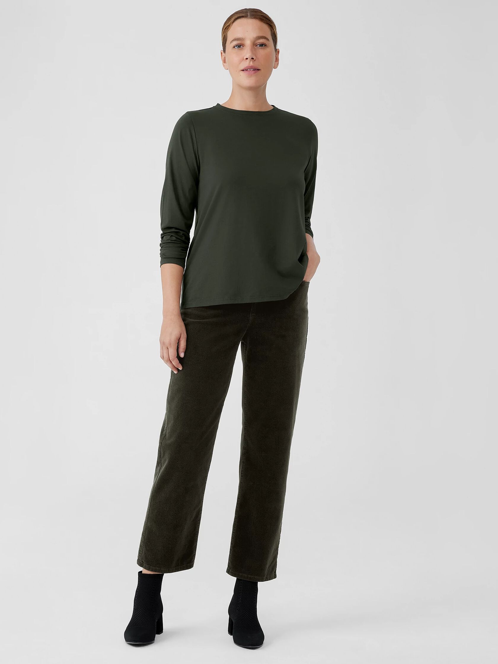 Organic Pima Cotton Jersey Long-Sleeve Tee