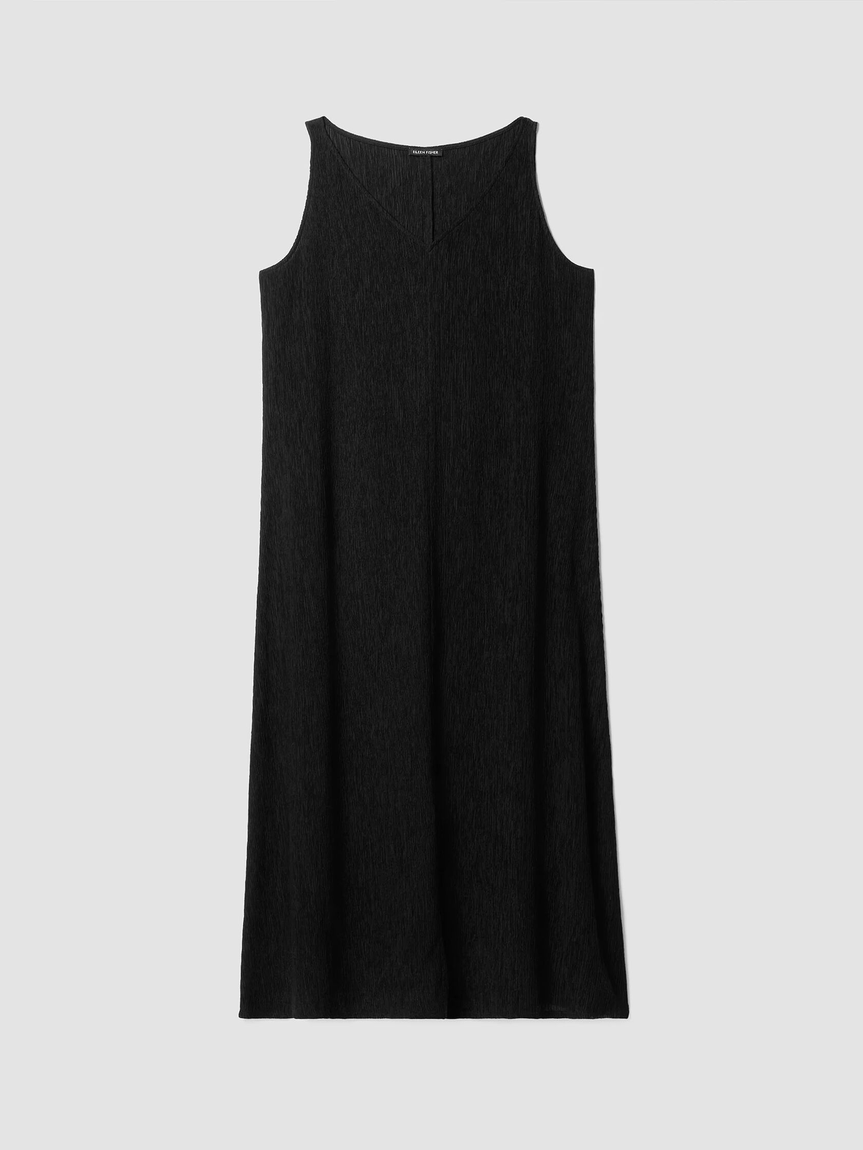 Woven Pliss&eacute; V-Neck Dress