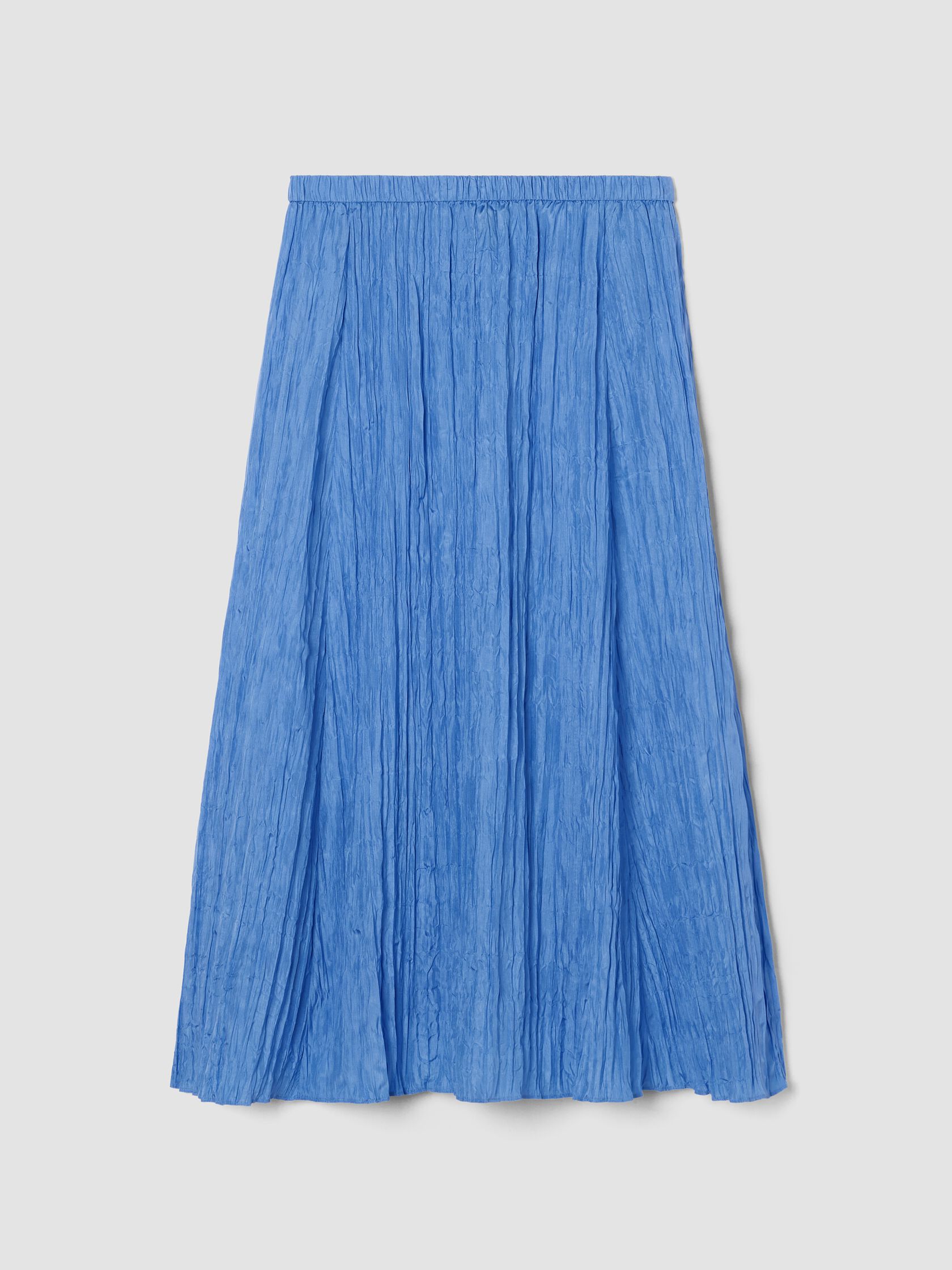 Crushed Silk Flared Skirt